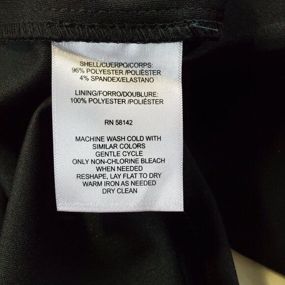 London Times Petite Puff-Sleeve Midi Dress Black 6P - Picture 8 of 8